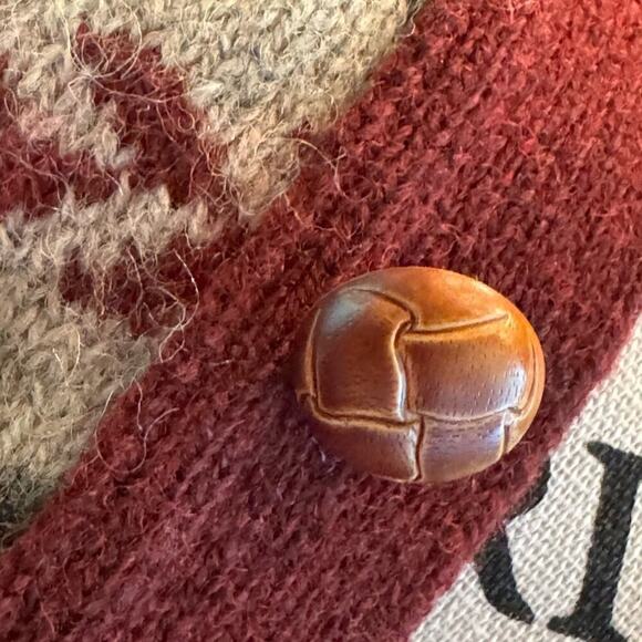 Jantzen Vintage Streetwear Wool Blend Knit Fair Isle Cardigan Sweater USA Medium - Picture 6 of 6